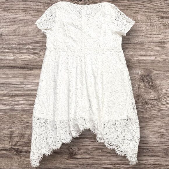 Jessica London Handkerchief White Lace Dress Women’s Plus Size Dress - Picture 2 of 7